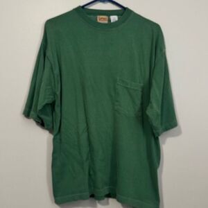 USED Men's Culture Studio Shirt Sleeve T Shirt Color Green Size Large